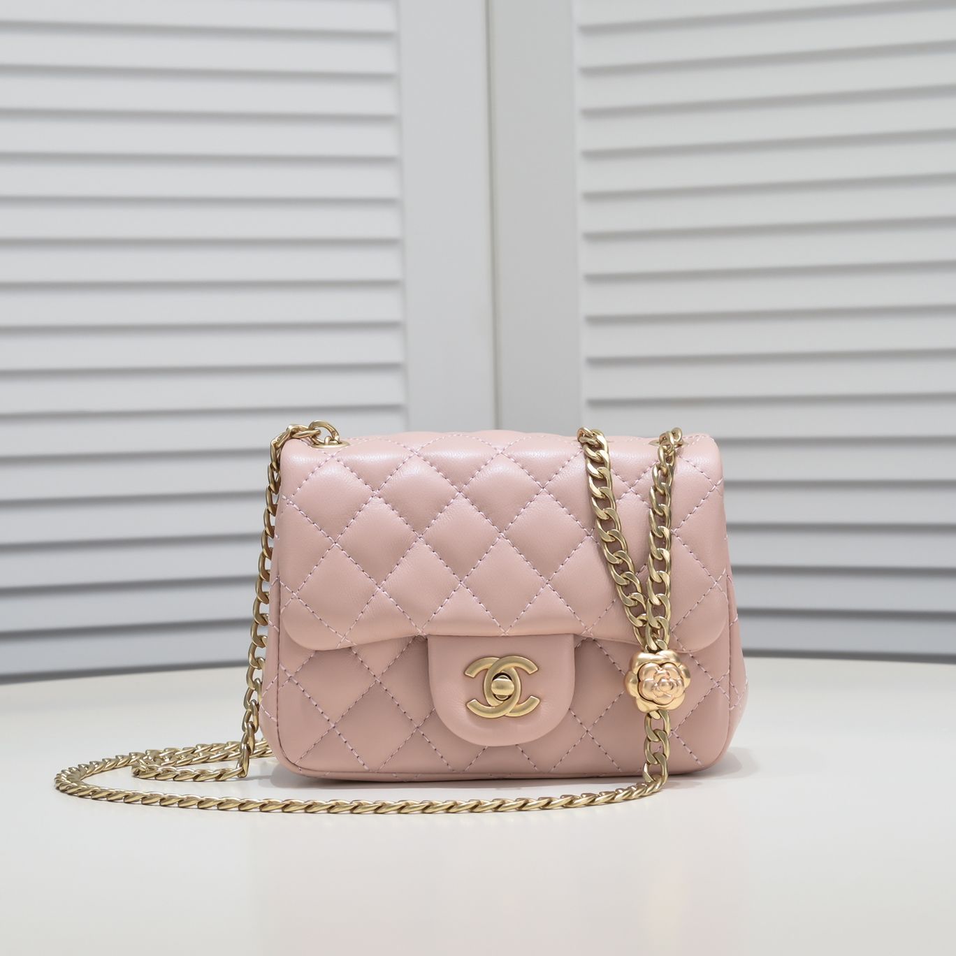 Chanel 23S Camellia Flower Adjustable Buckle Shoulder Bag Handbag