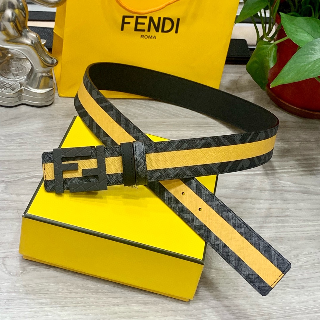 Fendi Leather Belts 1:1 Mirror Version