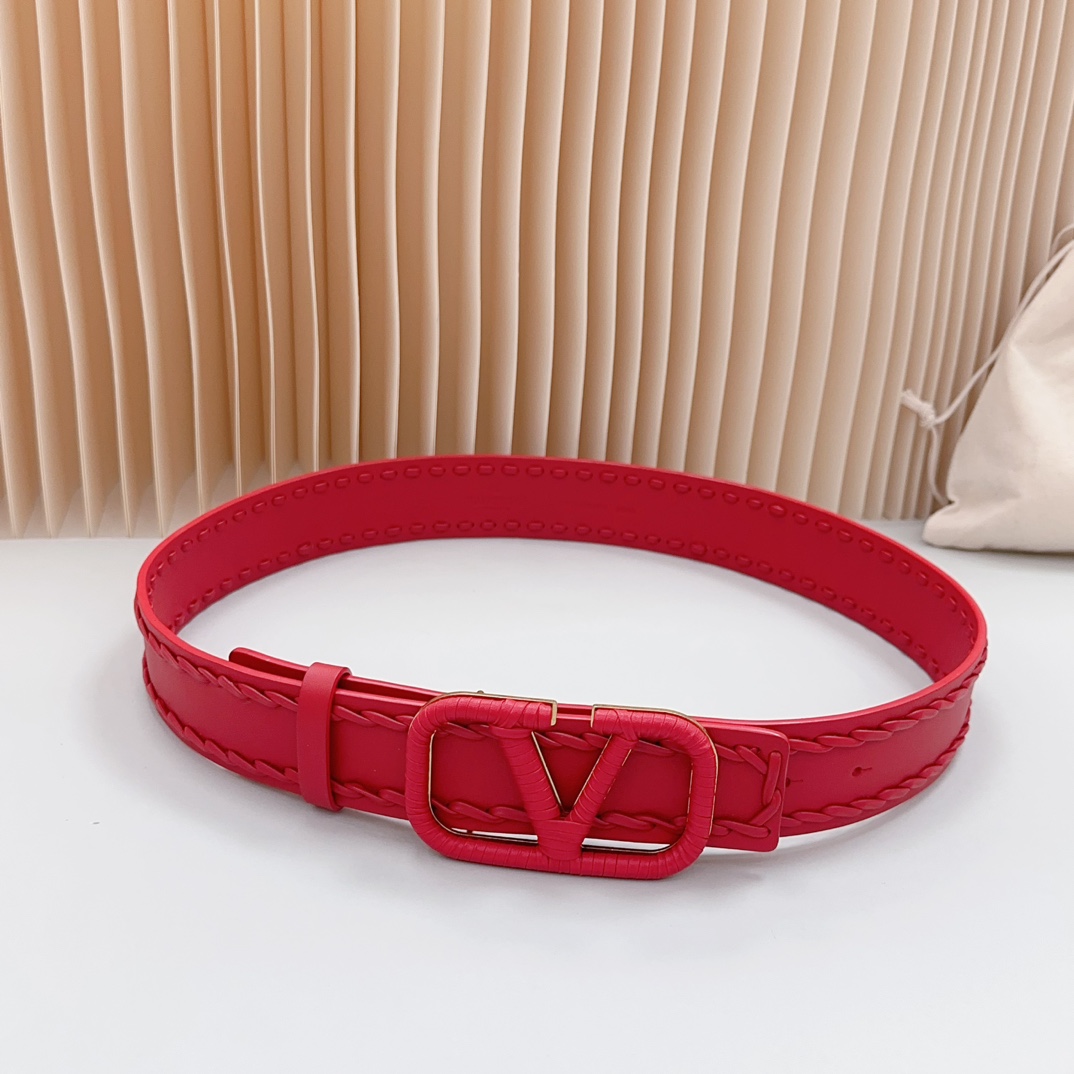 Valentino Leather Belts 1:1 Mirror Version