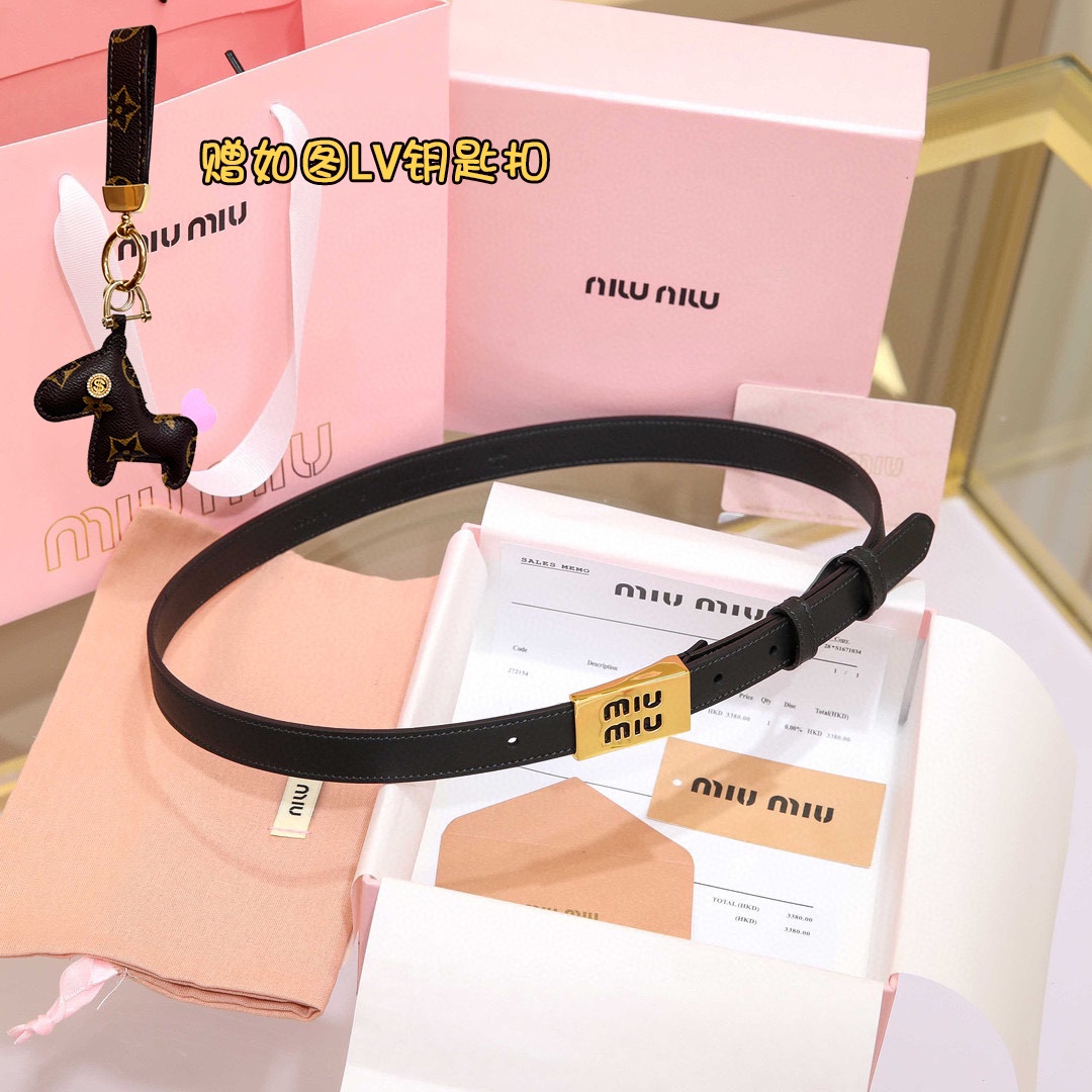 MiuMiu Leather Belts 1:1 Mirror Version