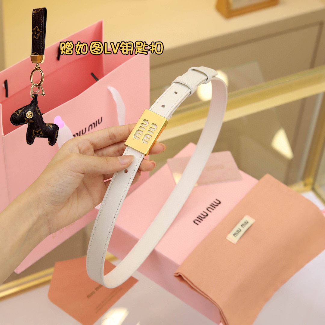 MiuMiu Leather Belts 1:1 Mirror Version