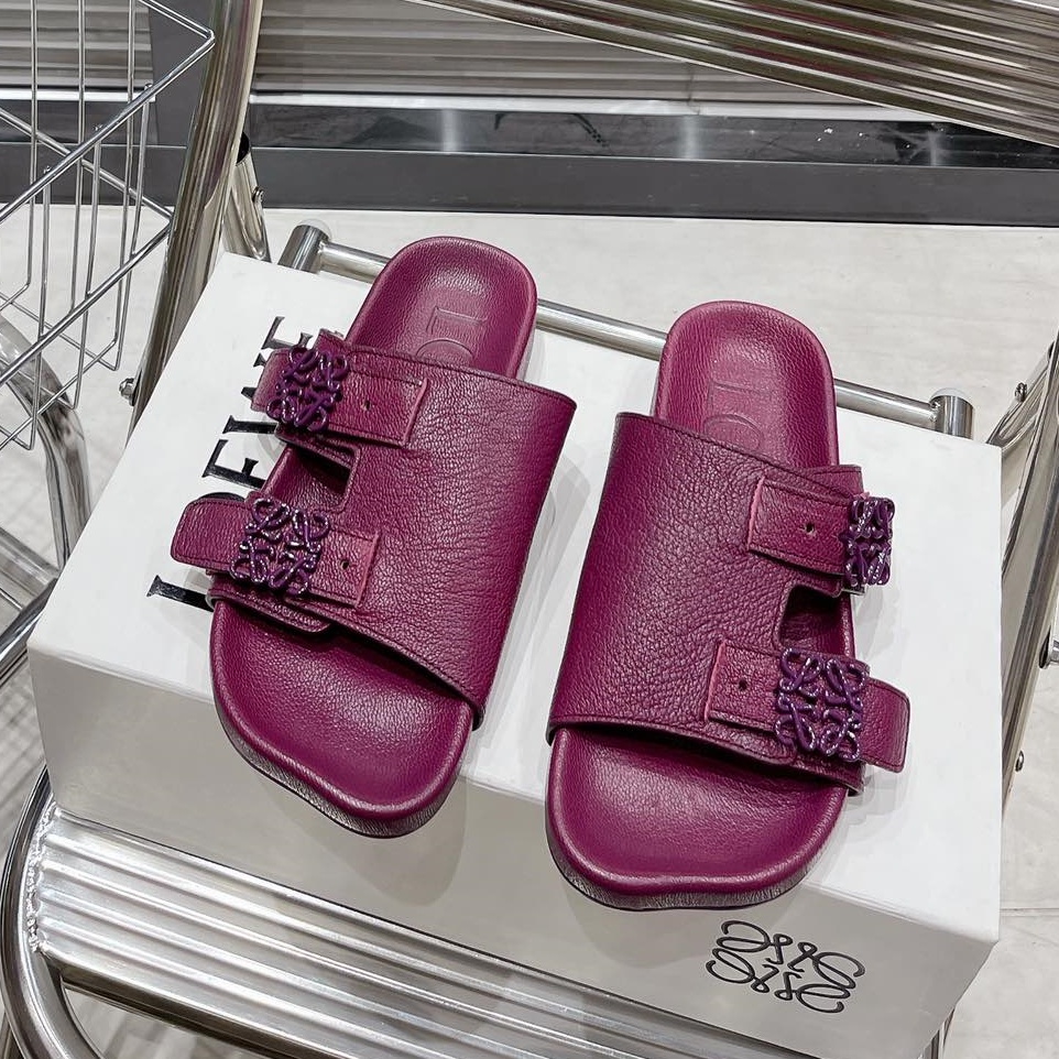 Loewe Shoes Easy Three Lotus Petaled Couple's Slippers