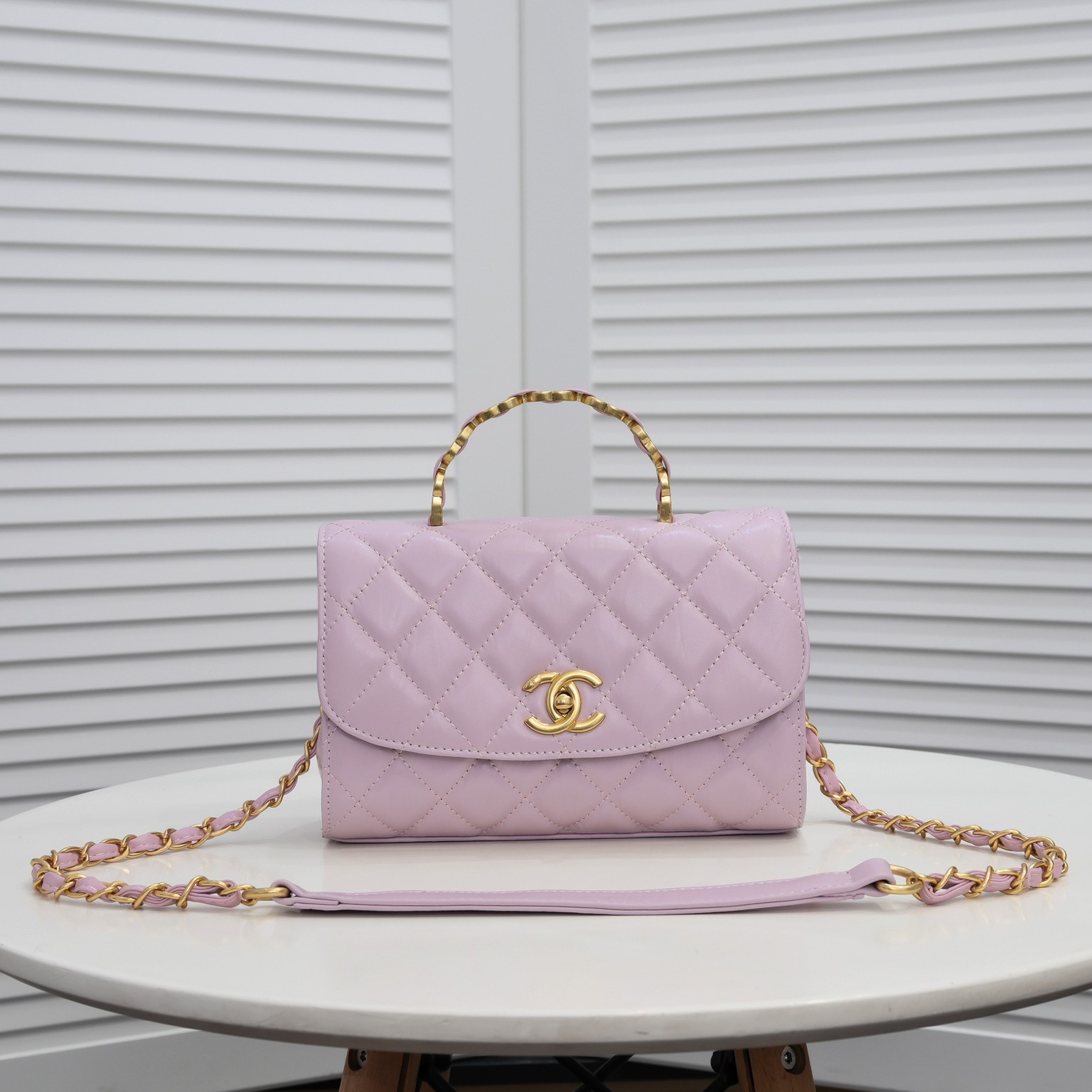 Chanel Handle Double C Shoulder Bag Handbag