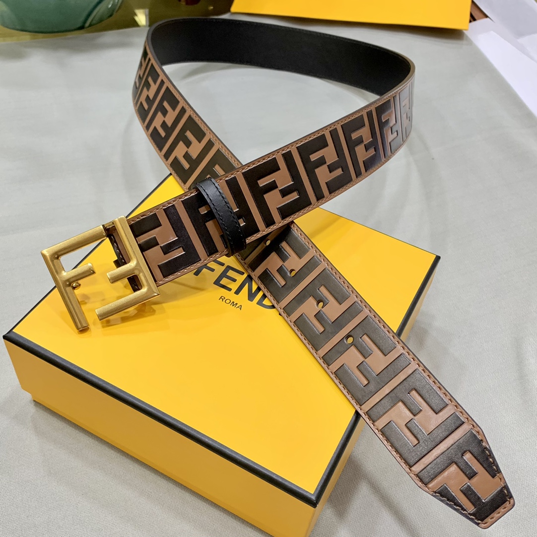 Fendi Leather Belts 1:1 Mirror Version