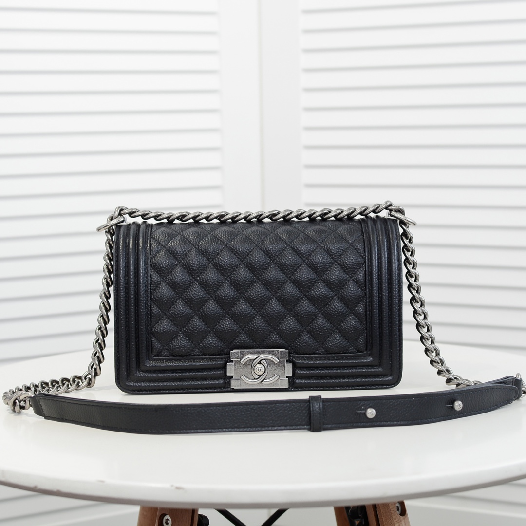 Chanel Leboy litchi or lychee pattern Shoulder Bag Handbag