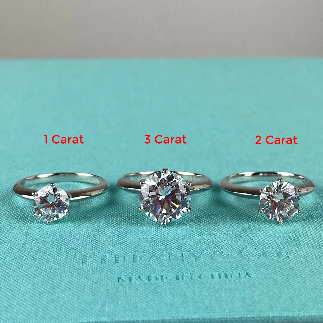 Tiffany Harmony Round Brilliant Engagement Ring in 925 Silver