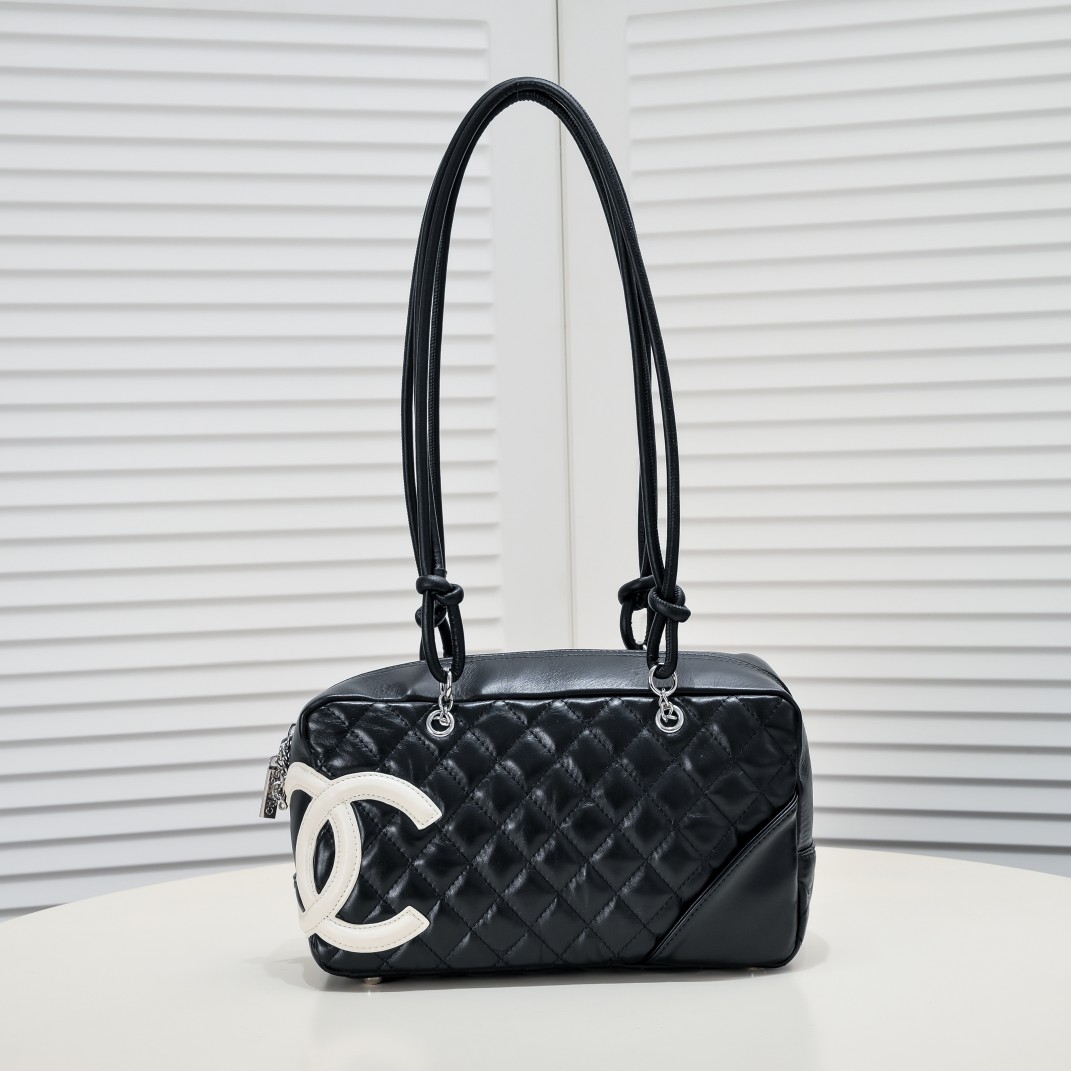 Chanel Ligne Cambon Bowling Bag Large Shoulder Bag Handbag