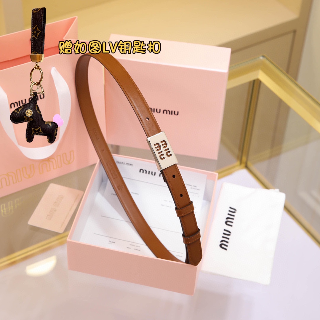 MiuMiu Leather Belts 1:1 Mirror Version