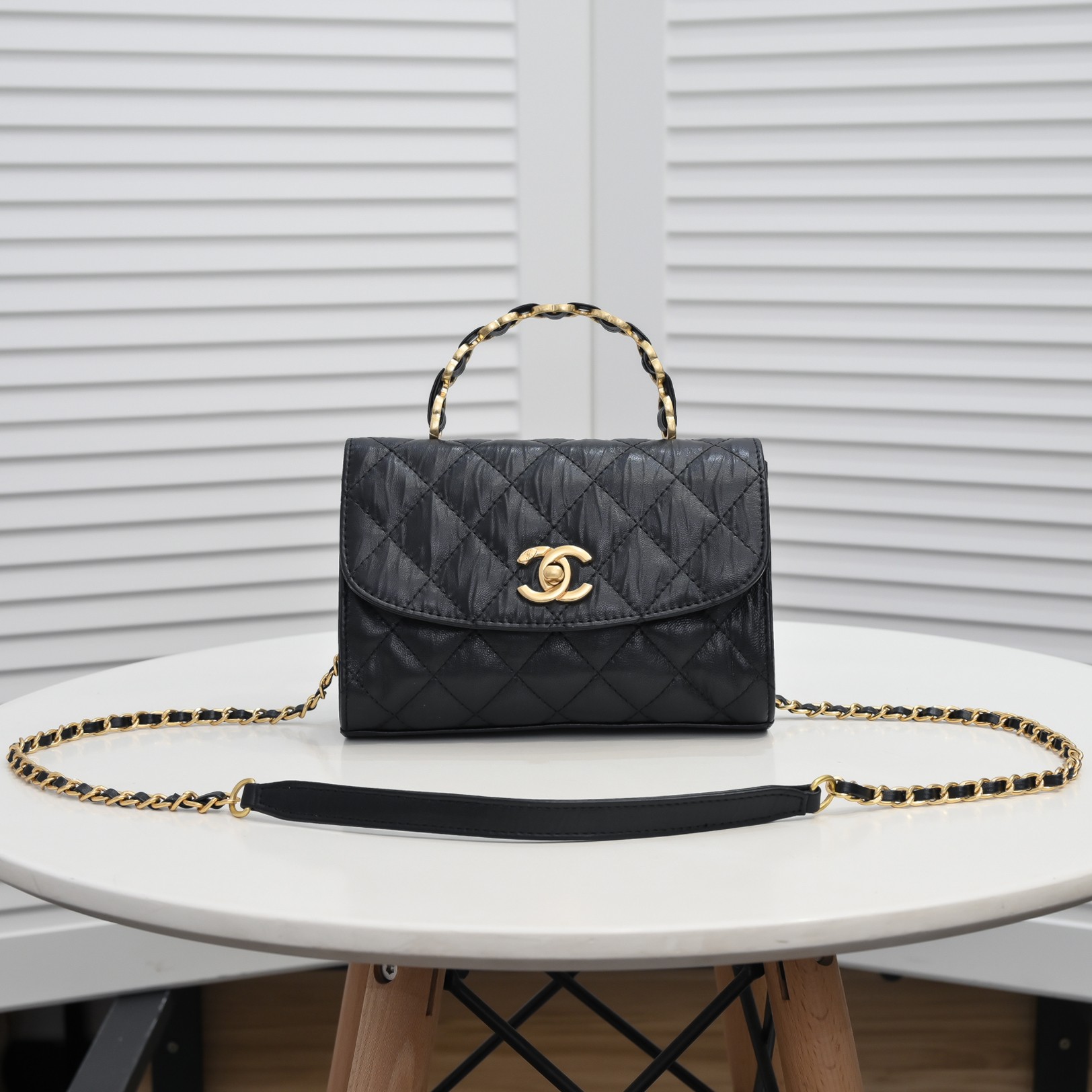 Chanel Handle Double C Shoulder Bag Handbag