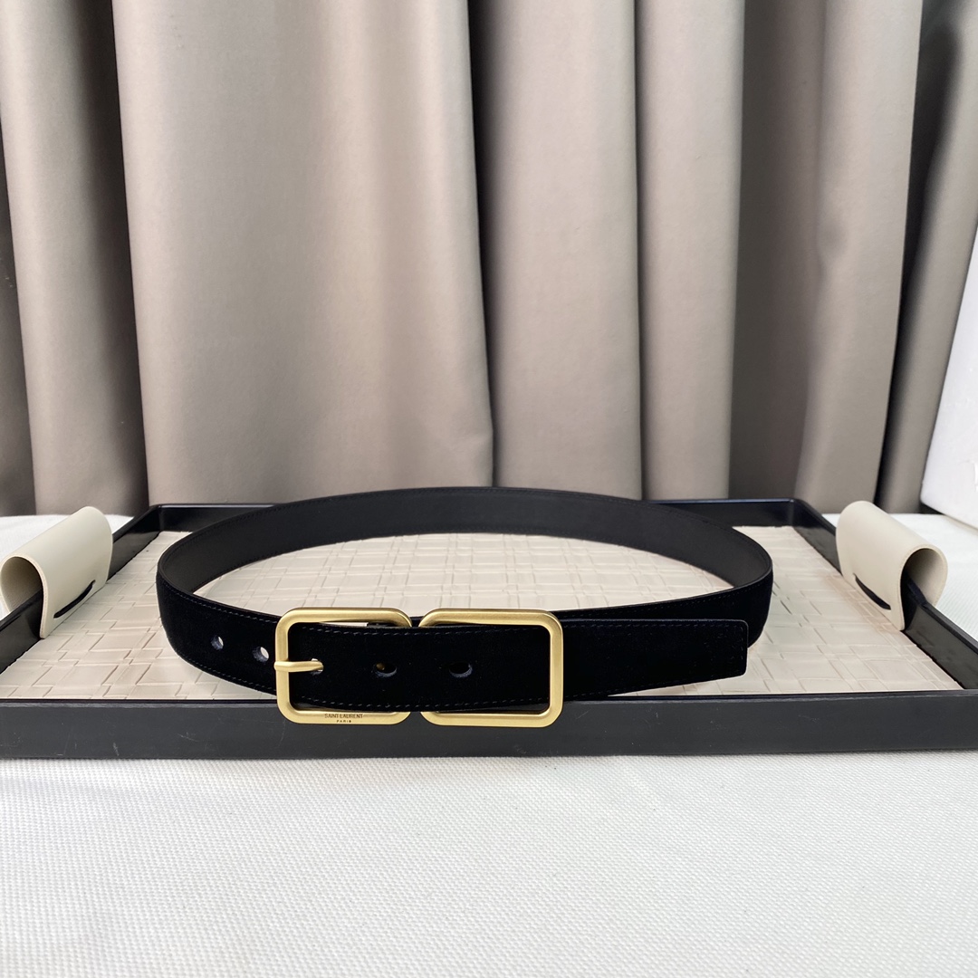 YSL Saint Laurent Leather Belts 1:1 Mirror Version