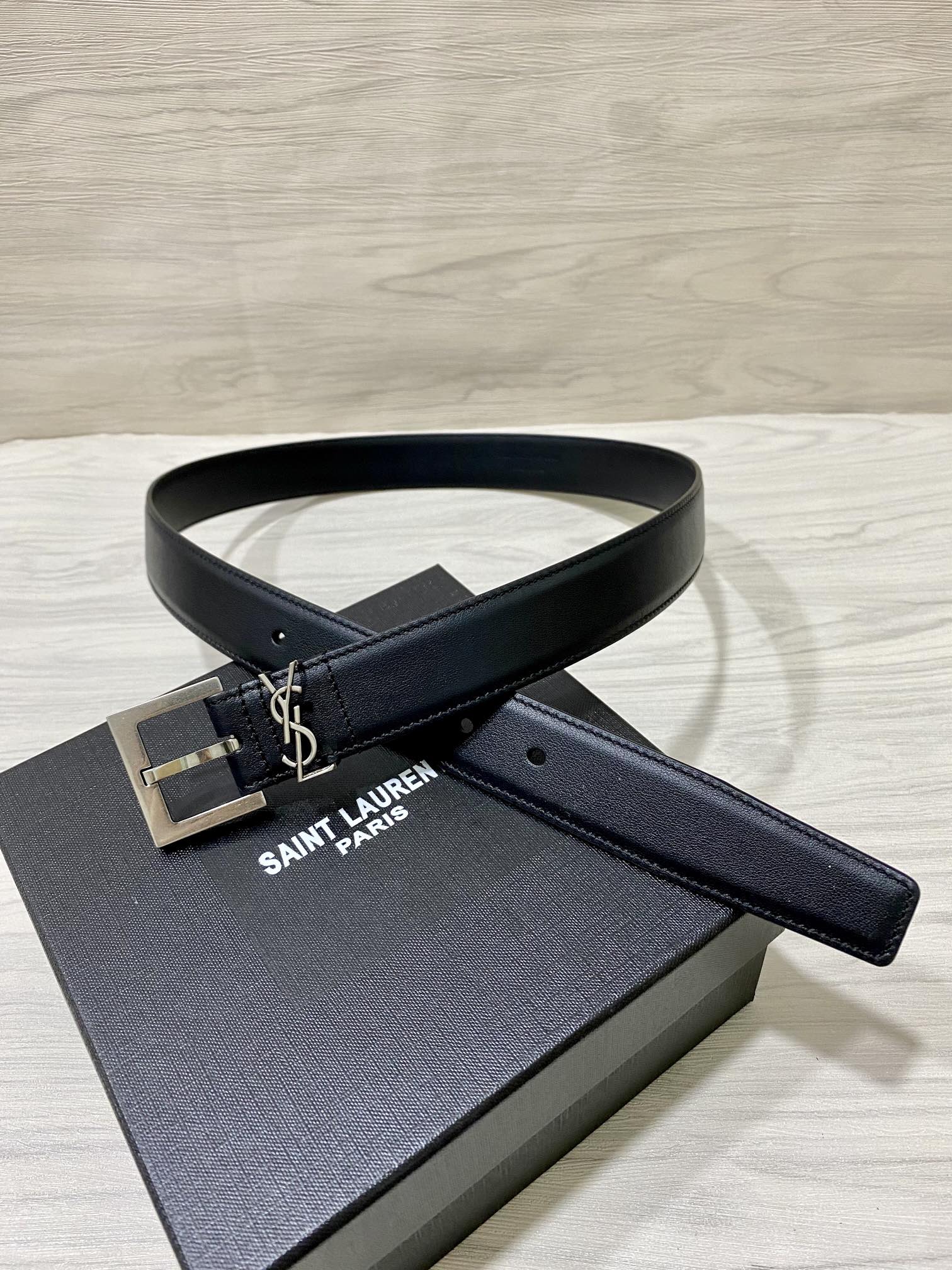 YSL Saint Laurent Leather Belts 1:1 Mirror Version