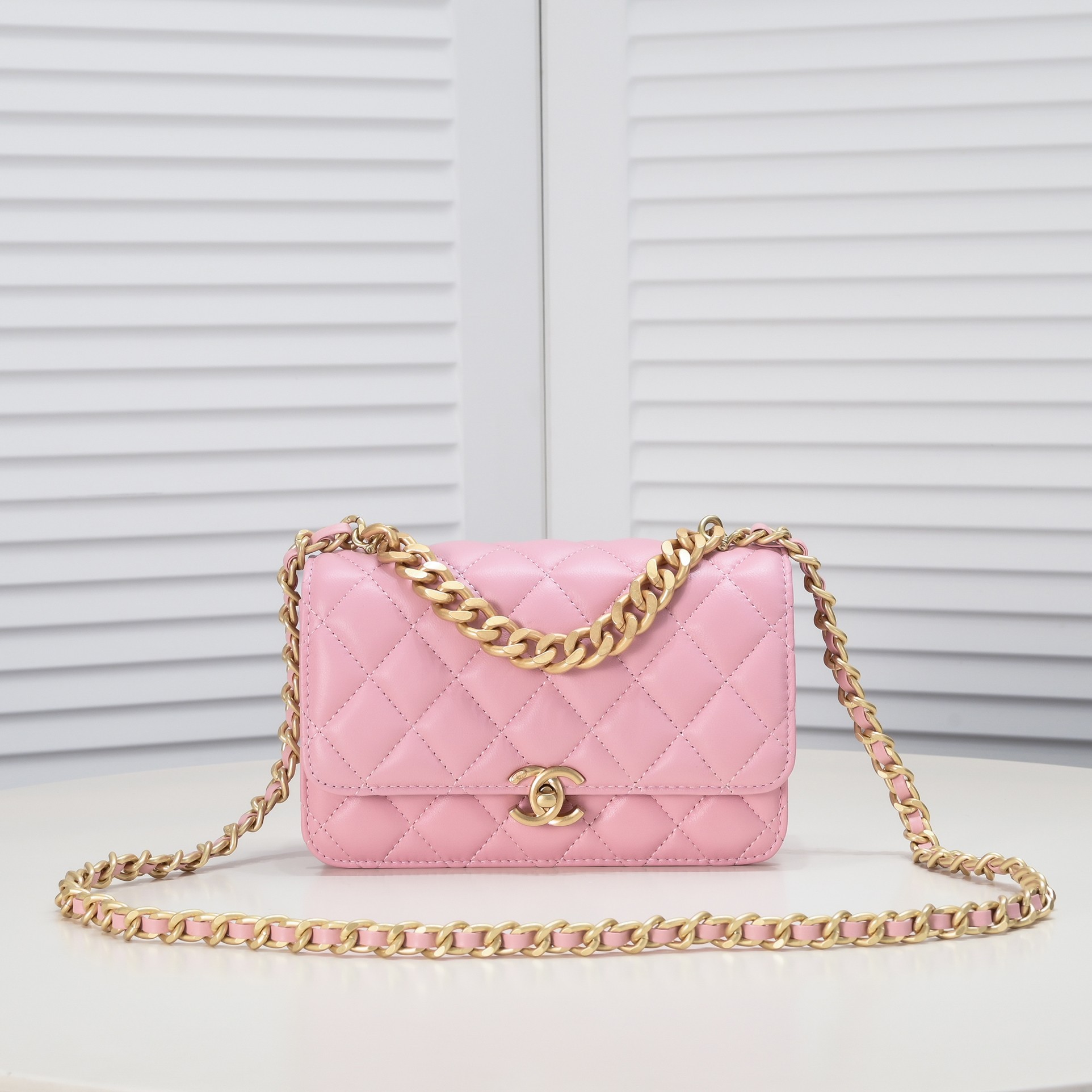 Chanel Soft Sheepskin Chain Shoulder Bag Handbag