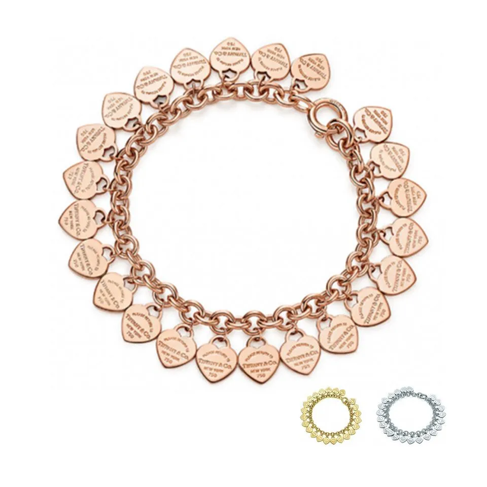 Return To Tiffany Multi?heart Tag Bracelet Sterling Silver Gift Lady UK For SaleGRP08616