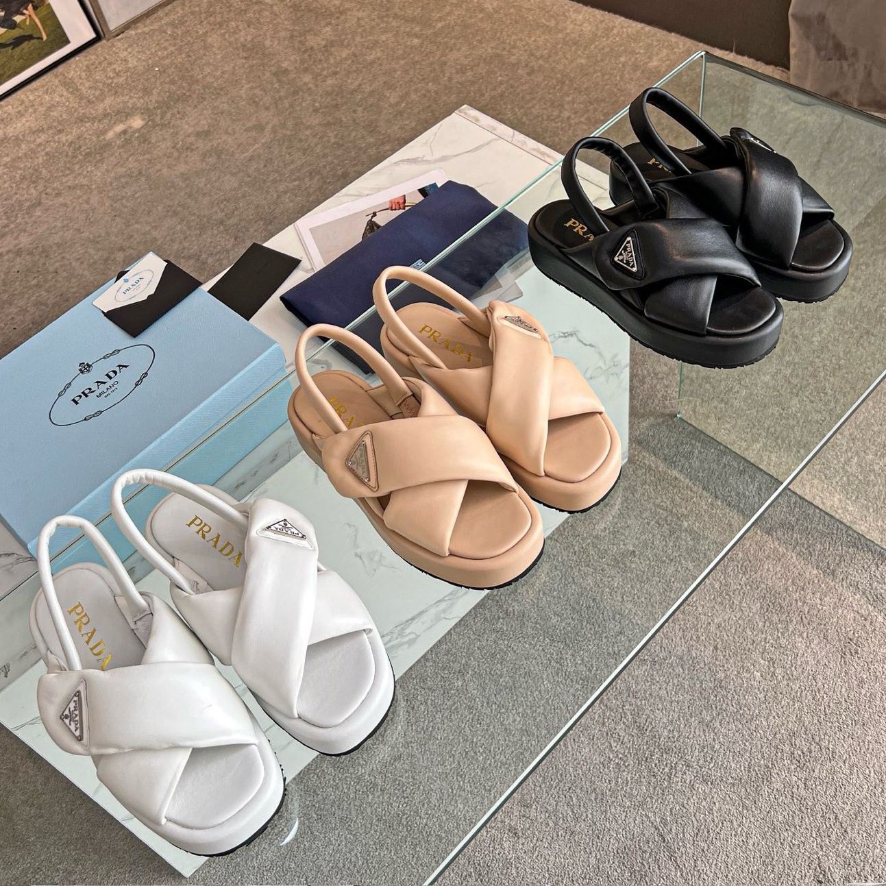 Prada Shoes Bread Women's Sandals