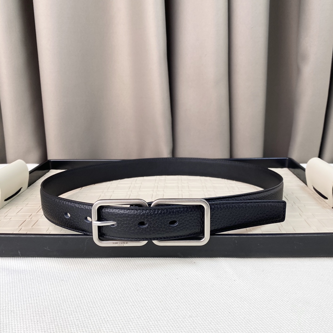 YSL Saint Laurent Leather Belts 1:1 Mirror Version