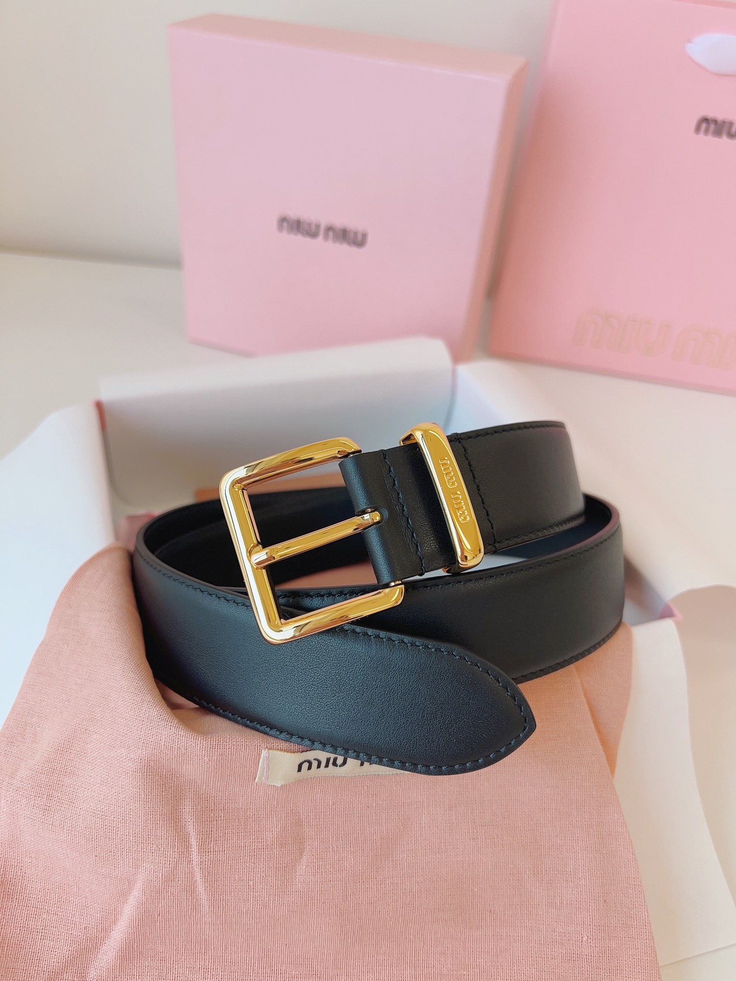 MiuMiu Leather Belts 1:1 Mirror Version