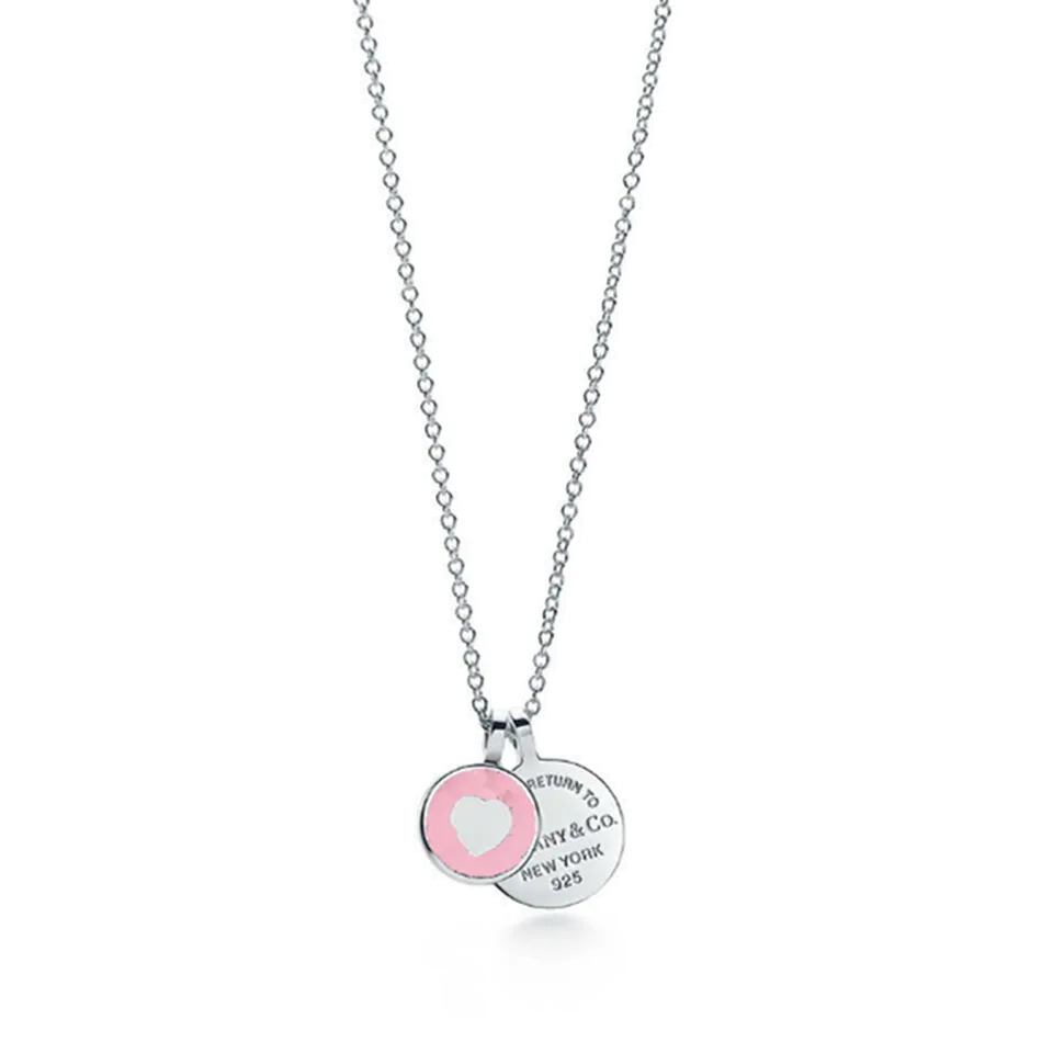 Return To Tiffany Double Round Pendant Necklace Wholesale Valentines Day Gift