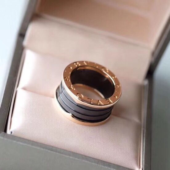 Bvlgari ZERO RING Dupe, Three Band, Rose Gold