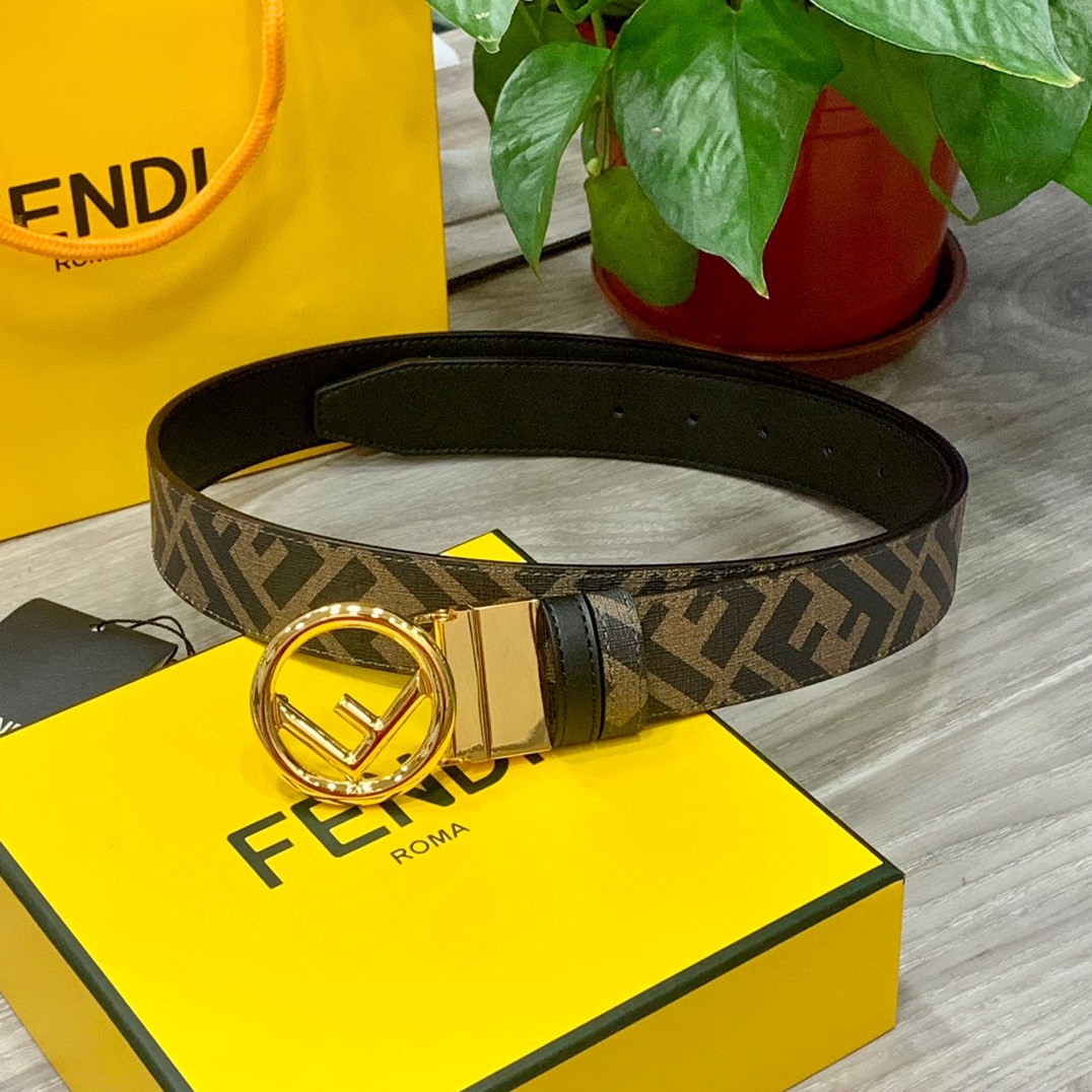 Fendi Leather Belts 1:1 Mirror Version