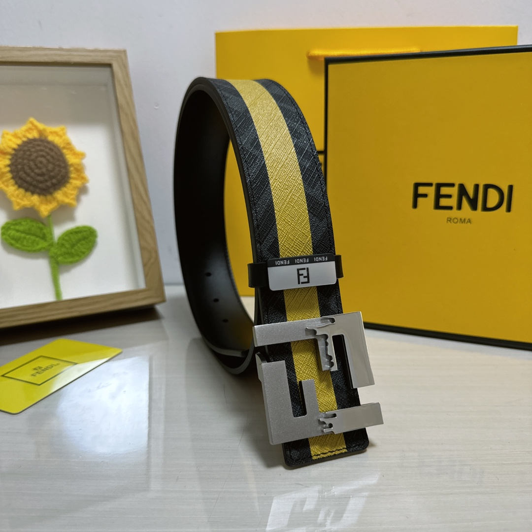 Fendi Leather Belts 1:1 Mirror Version