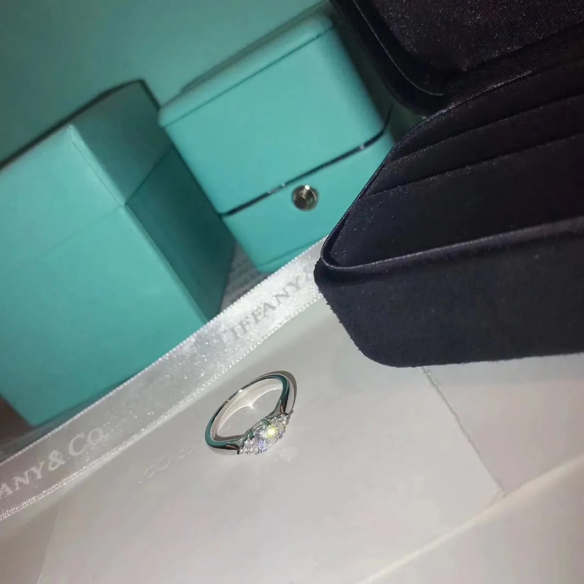 Tiffany Harmony Narrow Diamonds Setting Ring Wedding Women’s Latest Style GRP07688