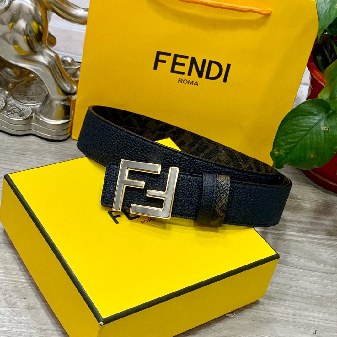Fendi Leather Belts 1:1 Mirror Version