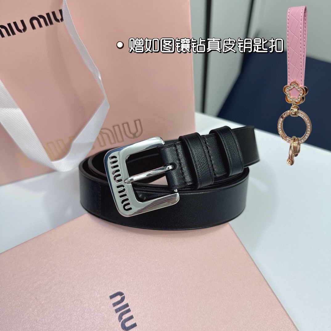 MiuMiu Leather Belts 1:1 Mirror Version