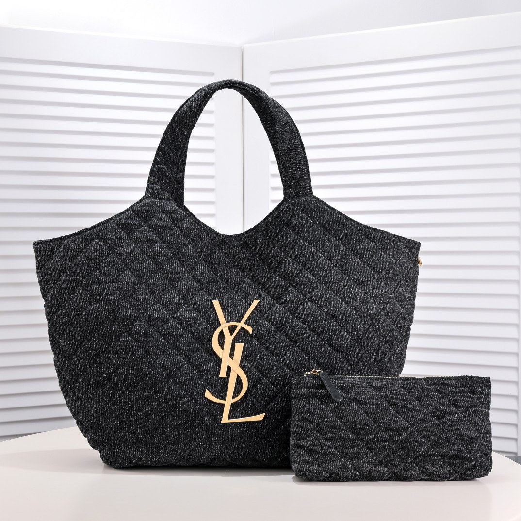 Saint Laurent YSL Icar Maxi Shopping Bag In Quilted Shoulder Bag Handbag