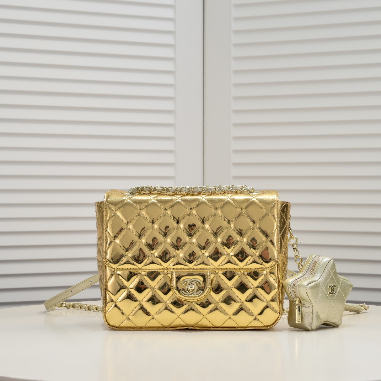 Chanel 24C Pentagram Backpack Shoulder Bag Handbag