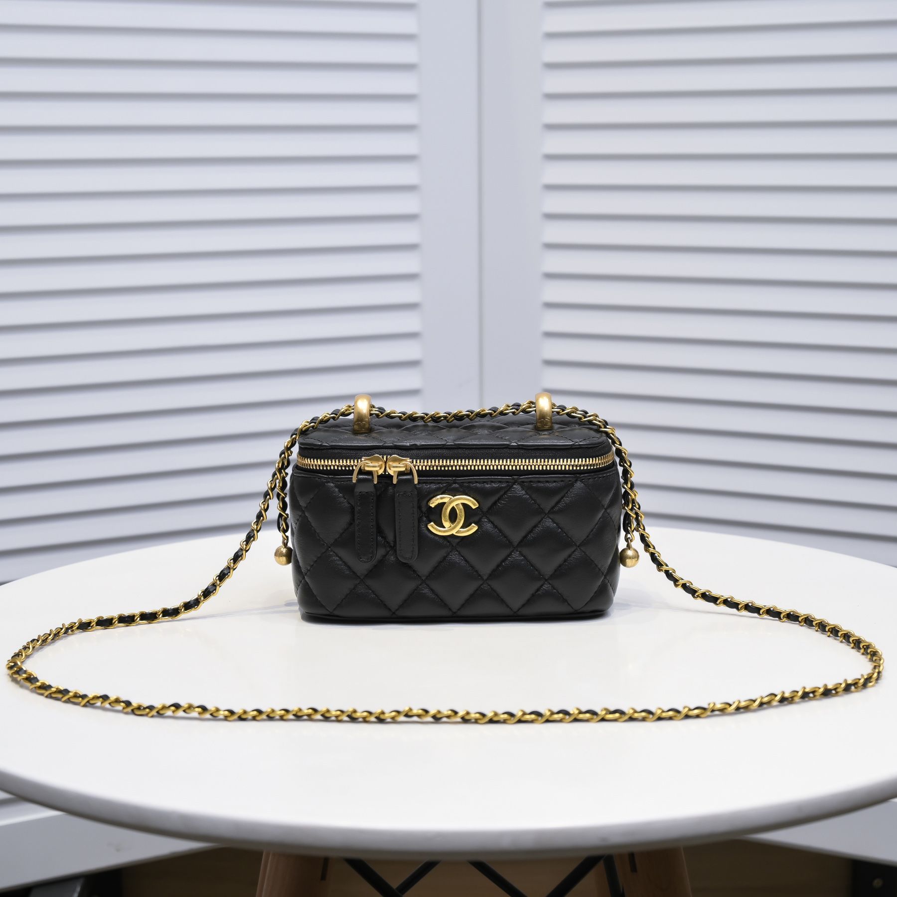 Chanel Cosmetics Box Makeup Shoulder Bag Handbag