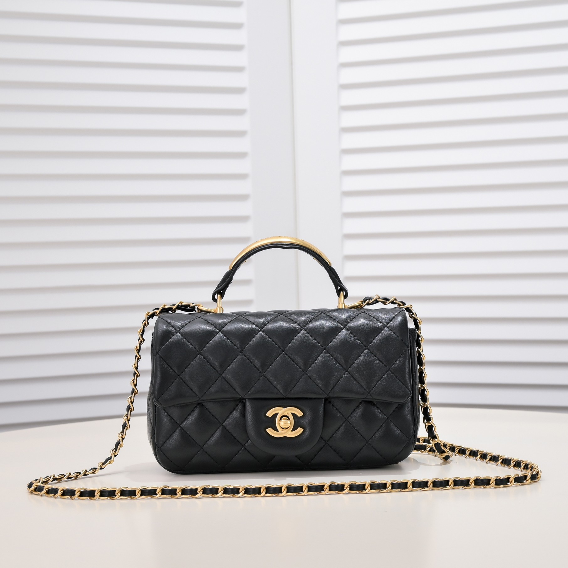 Chanel 22B Mini CF Handle Shoulder Bag Handbag