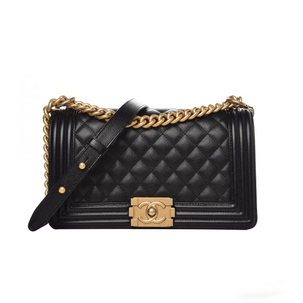 Chanel LEBOY Medium 25CM Caviar+Calfskin Shoulder Bag (Replica)