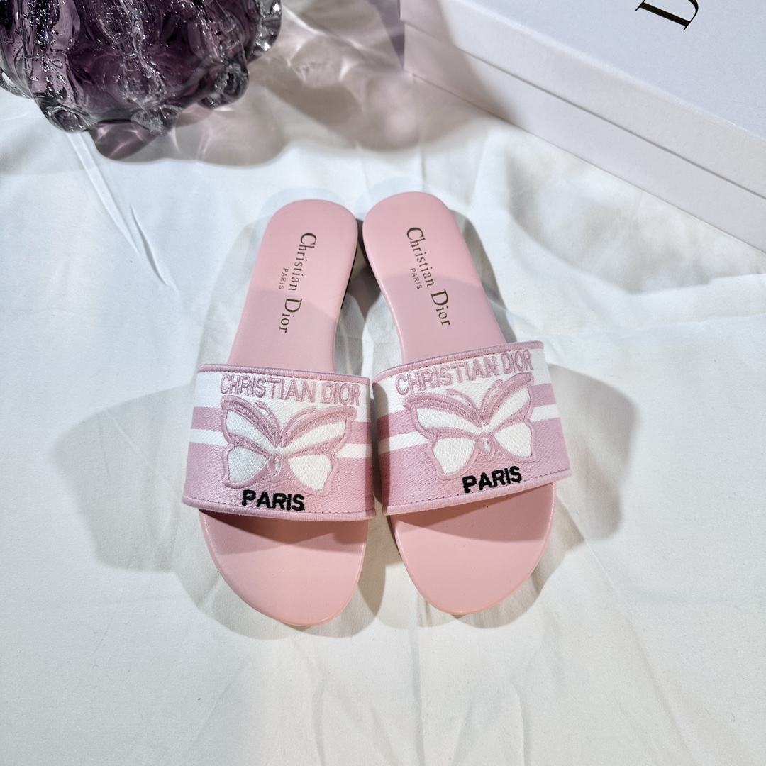 Dior Shoes Butterfly flat slippers