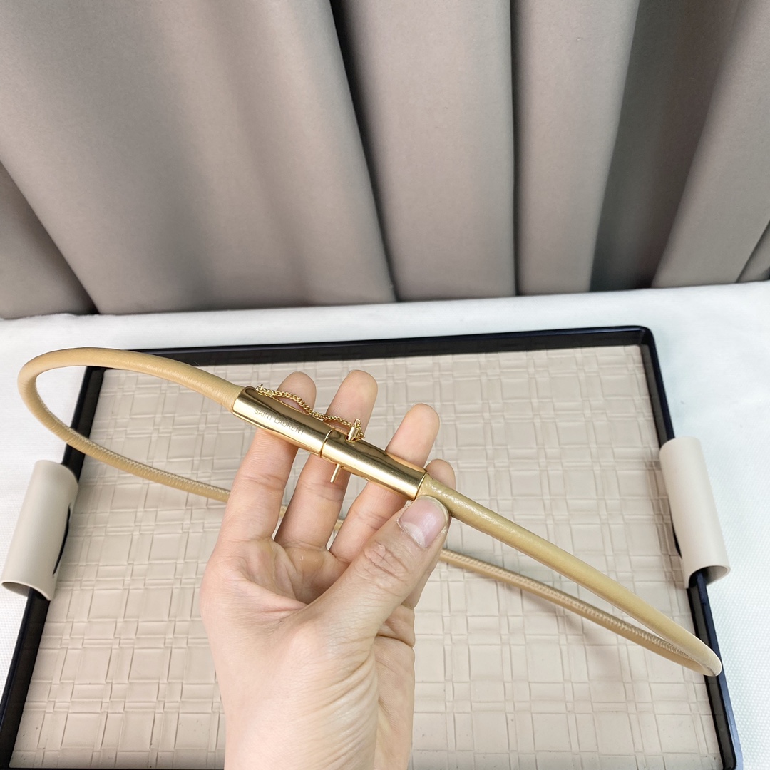 YSL Saint Laurent Leather Belts 1:1 Mirror Version