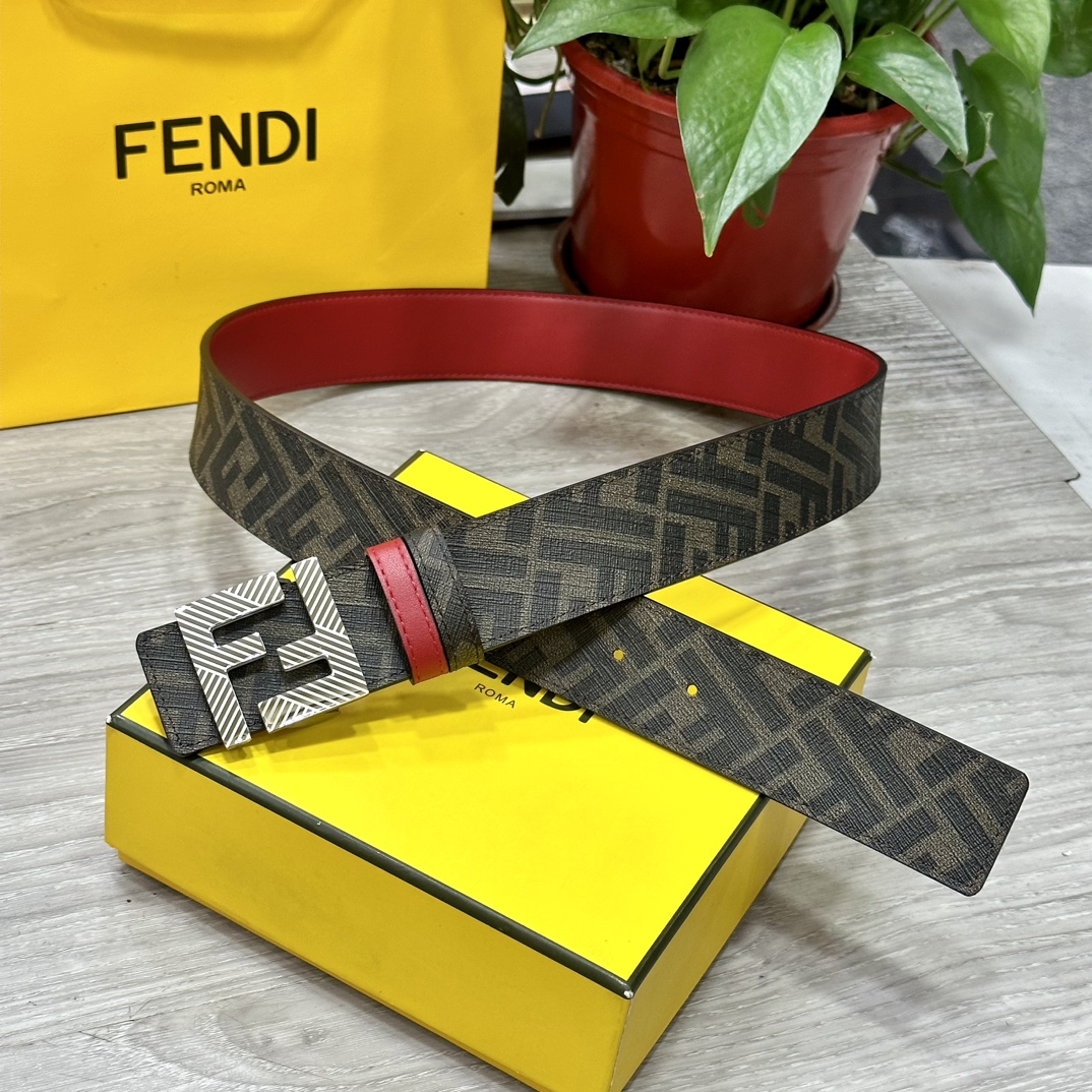Fendi Leather Belts 1:1 Mirror Version