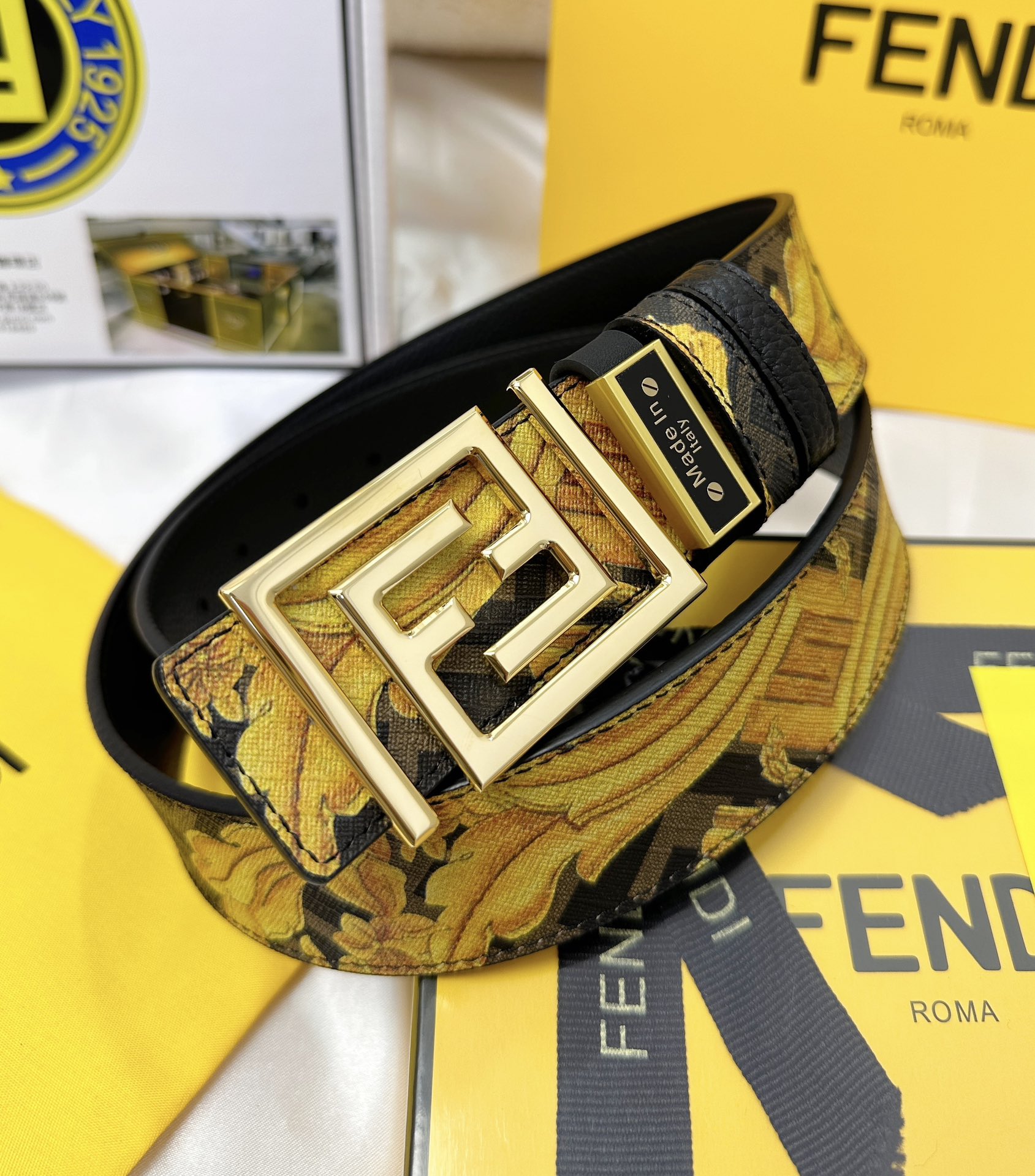 Fendi Leather Belts 1:1 Mirror Version