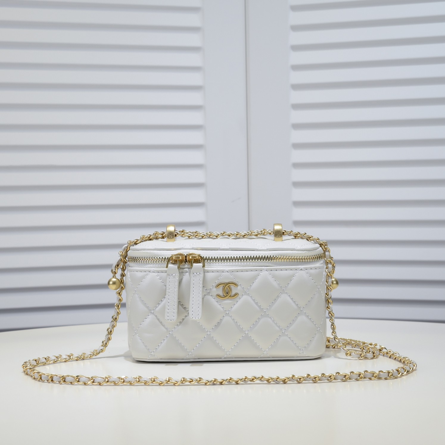 Chanel Cosmetics Box Makeup Shoulder Bag Handbag