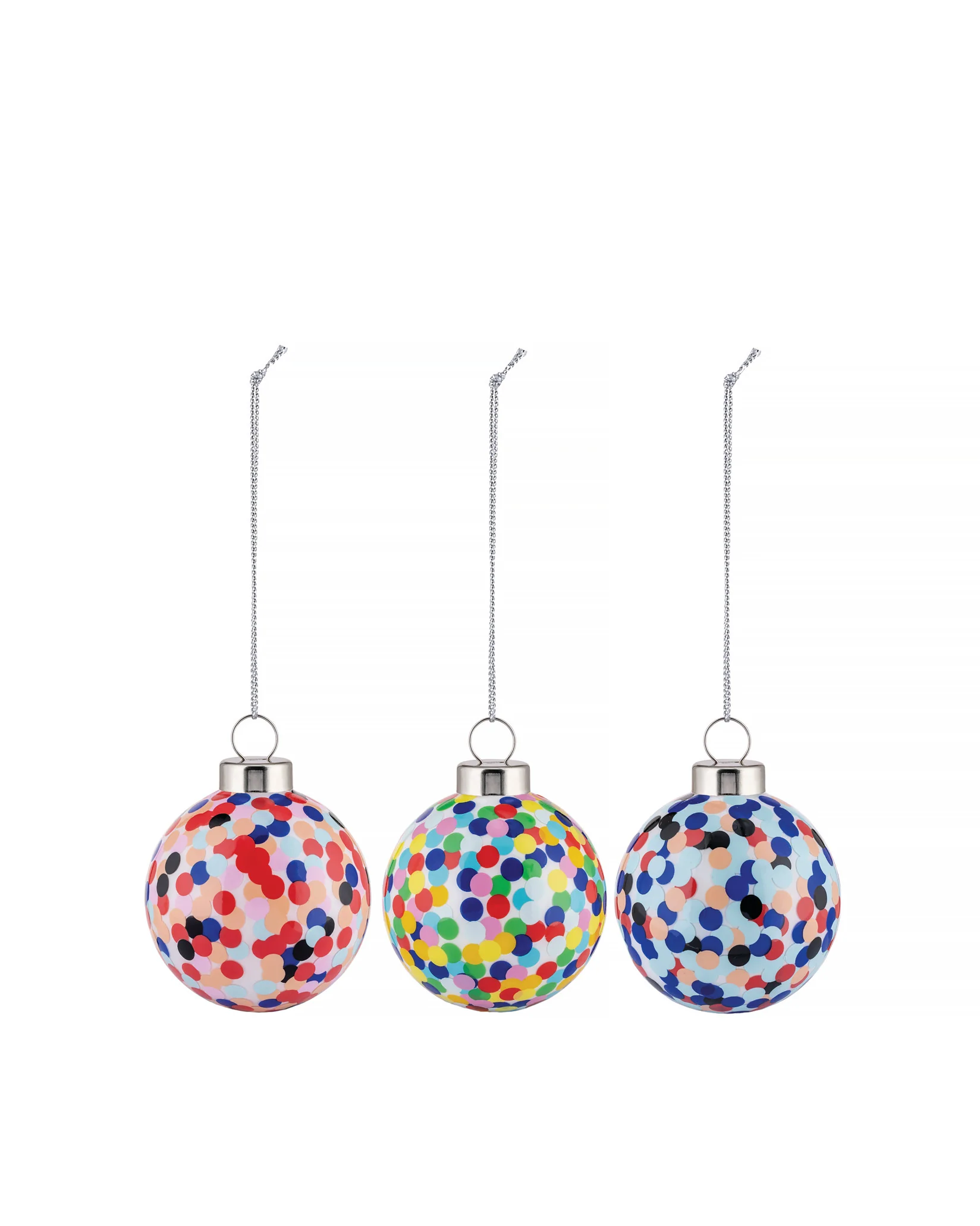 Proust Set of 3 Christmas baubles. Design Alessandro Mendini