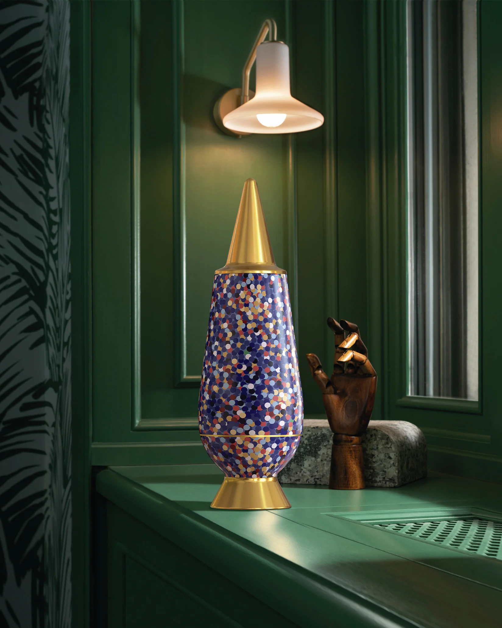 100% make-up Proust Vase with lid Design Alessandro Mendini