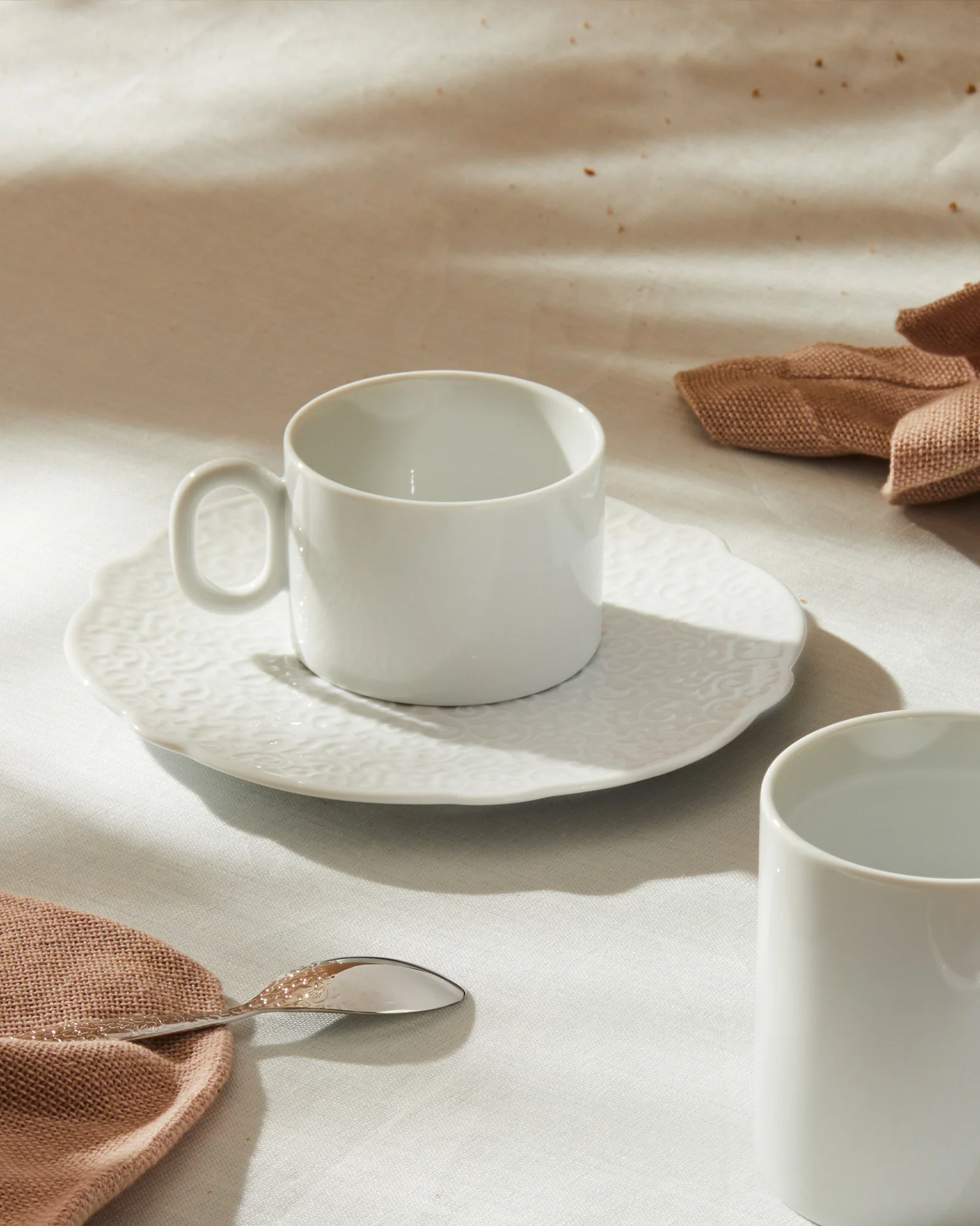 Dressed Saucer for mocha cup. 4 pieces Design Marcel Wanders
