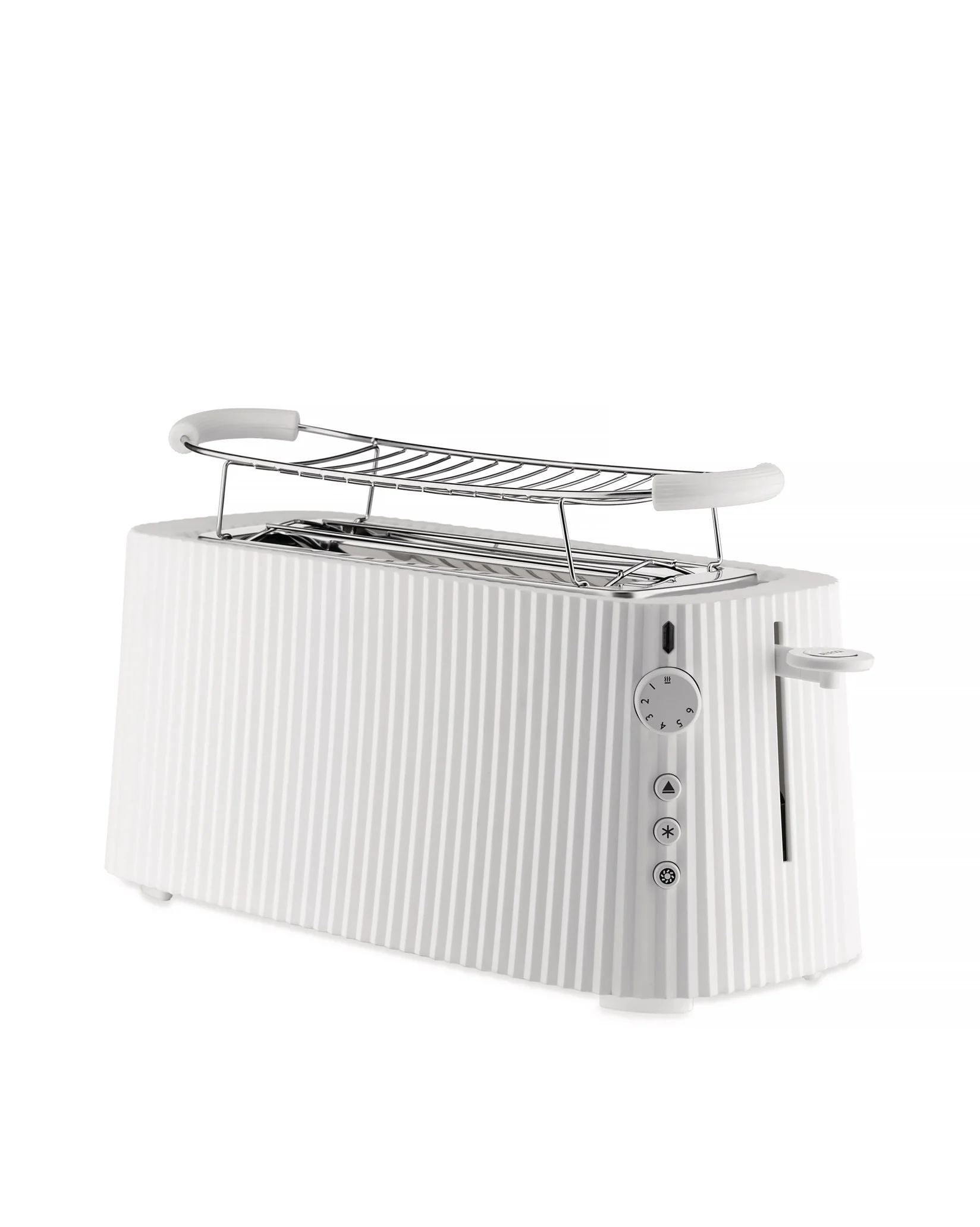 Plissé Long double compartment toaster. European plug. Design Michele De Lucchi