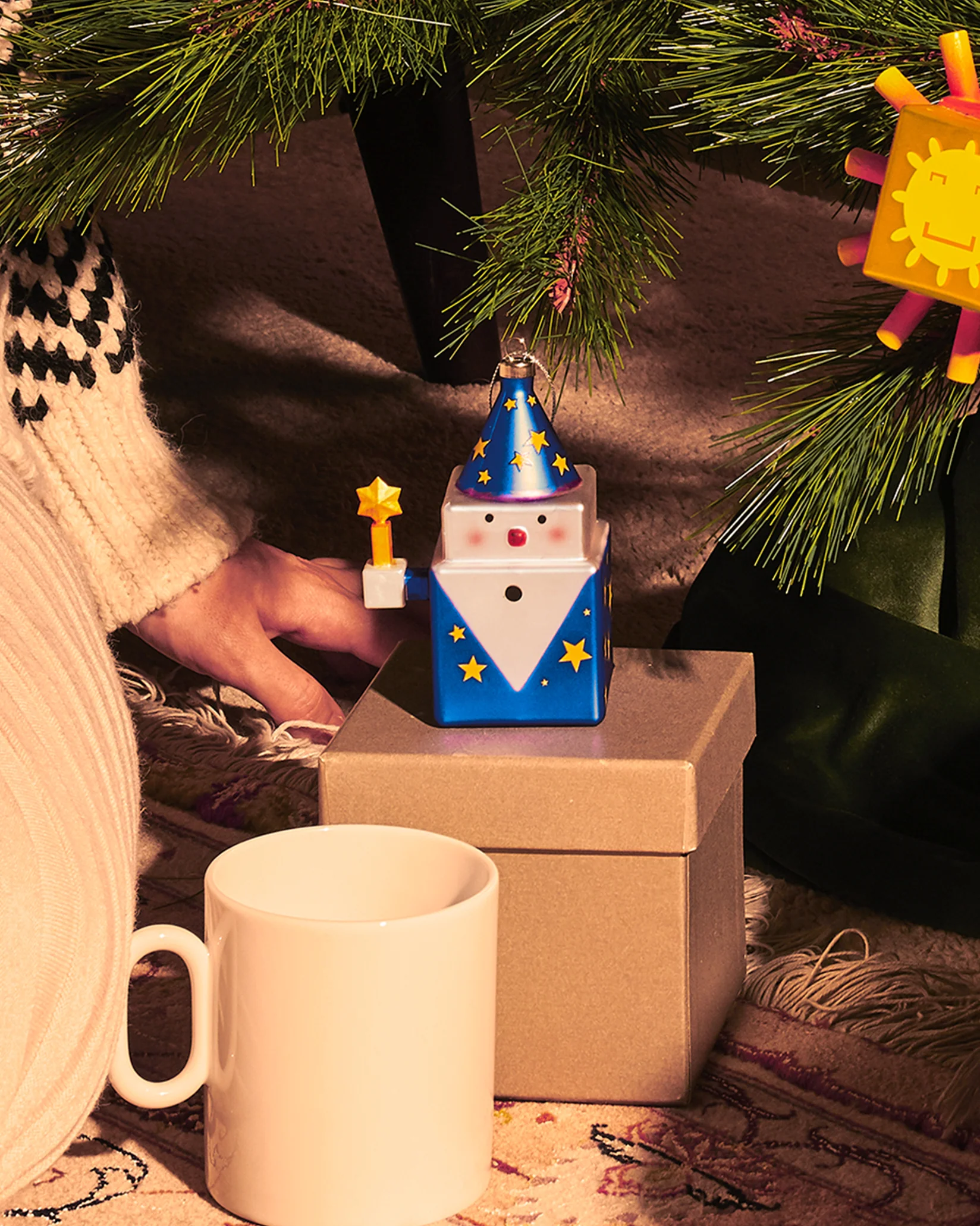 Cubomago Christmas ornament Design Marcello Jori, Massimo Giacon