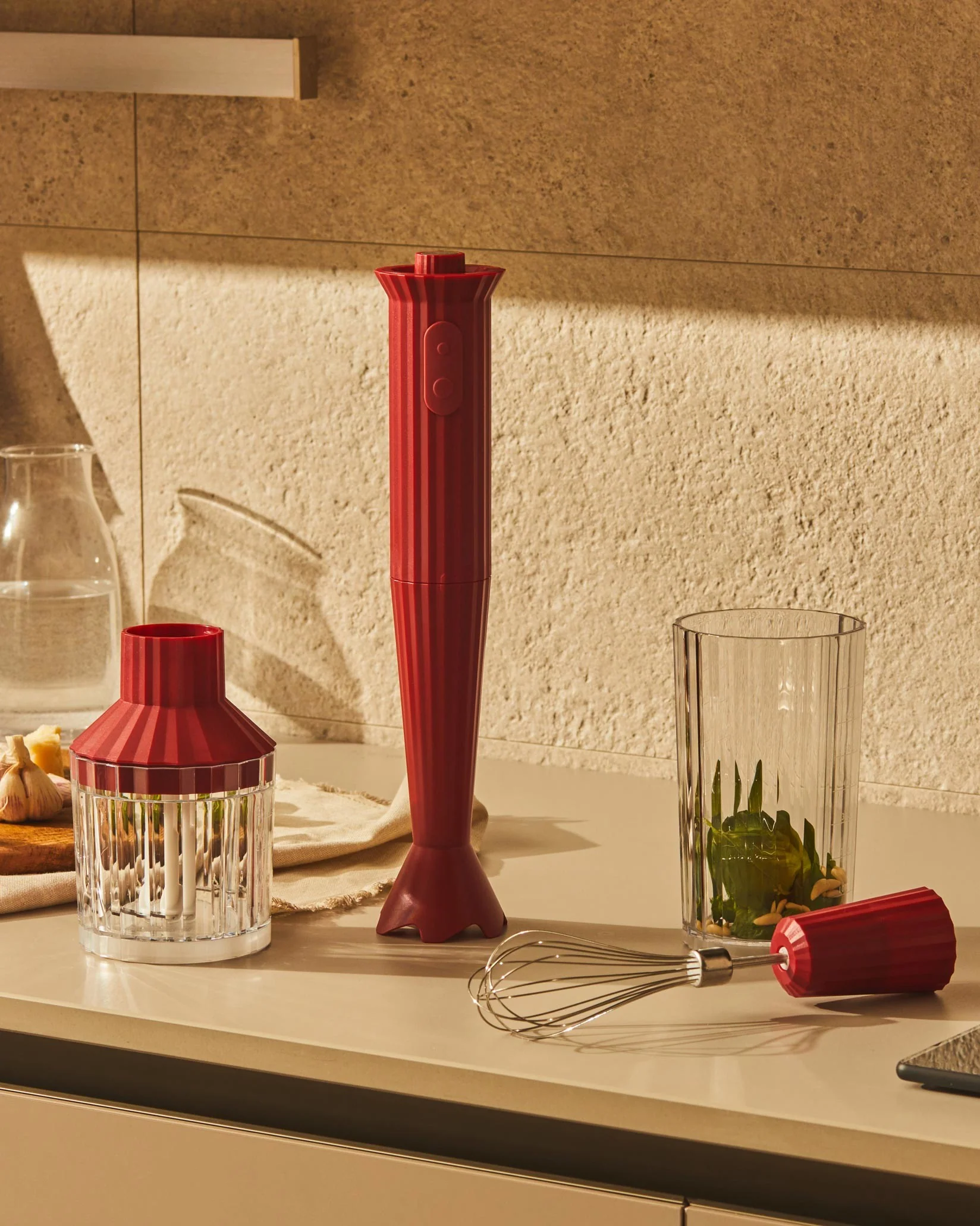 Plissé Hand blender set. European plug Design Michele De Lucchi