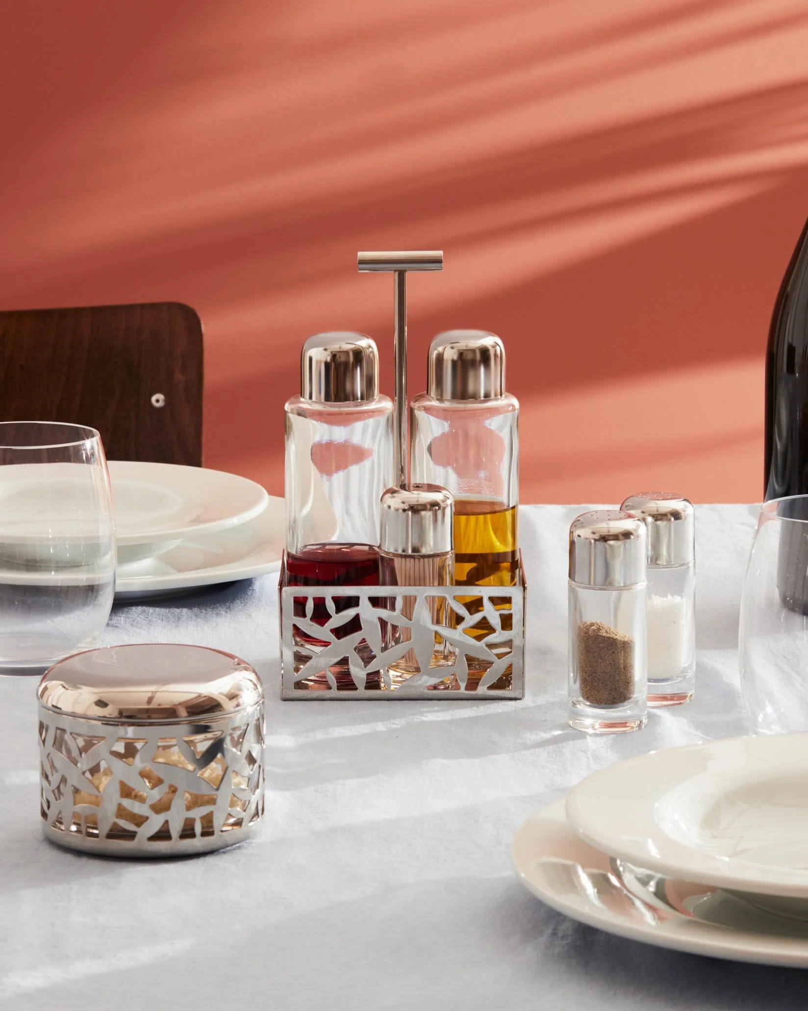 CACTUS! Condiment set for oil vinegar salt pepper and spices Design Marta Sansoni, LPWK