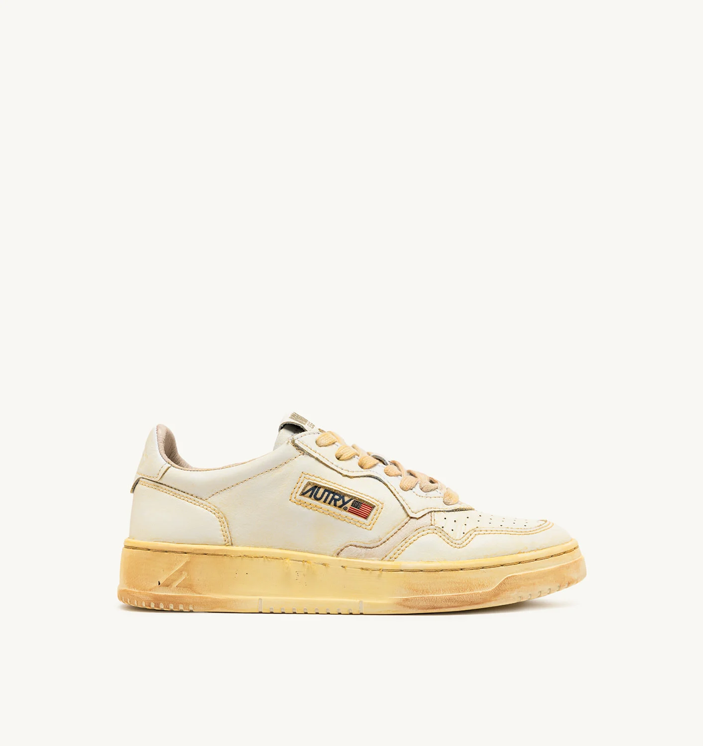 MEDALIST LOW SUPER VINTAGE SNEAKERS IN WHITE LEATHER