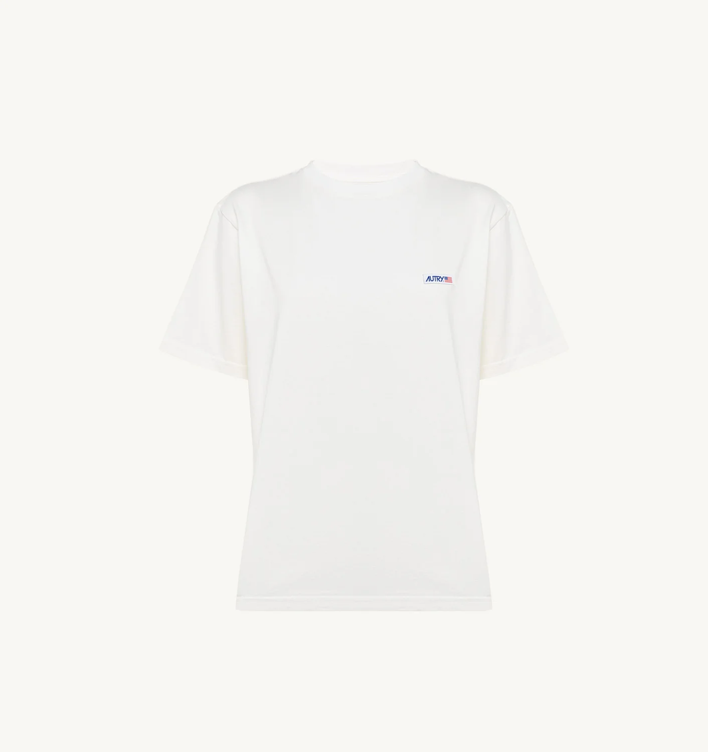 LABEL T-SHIRT IN WHITE COTTON JERSEY