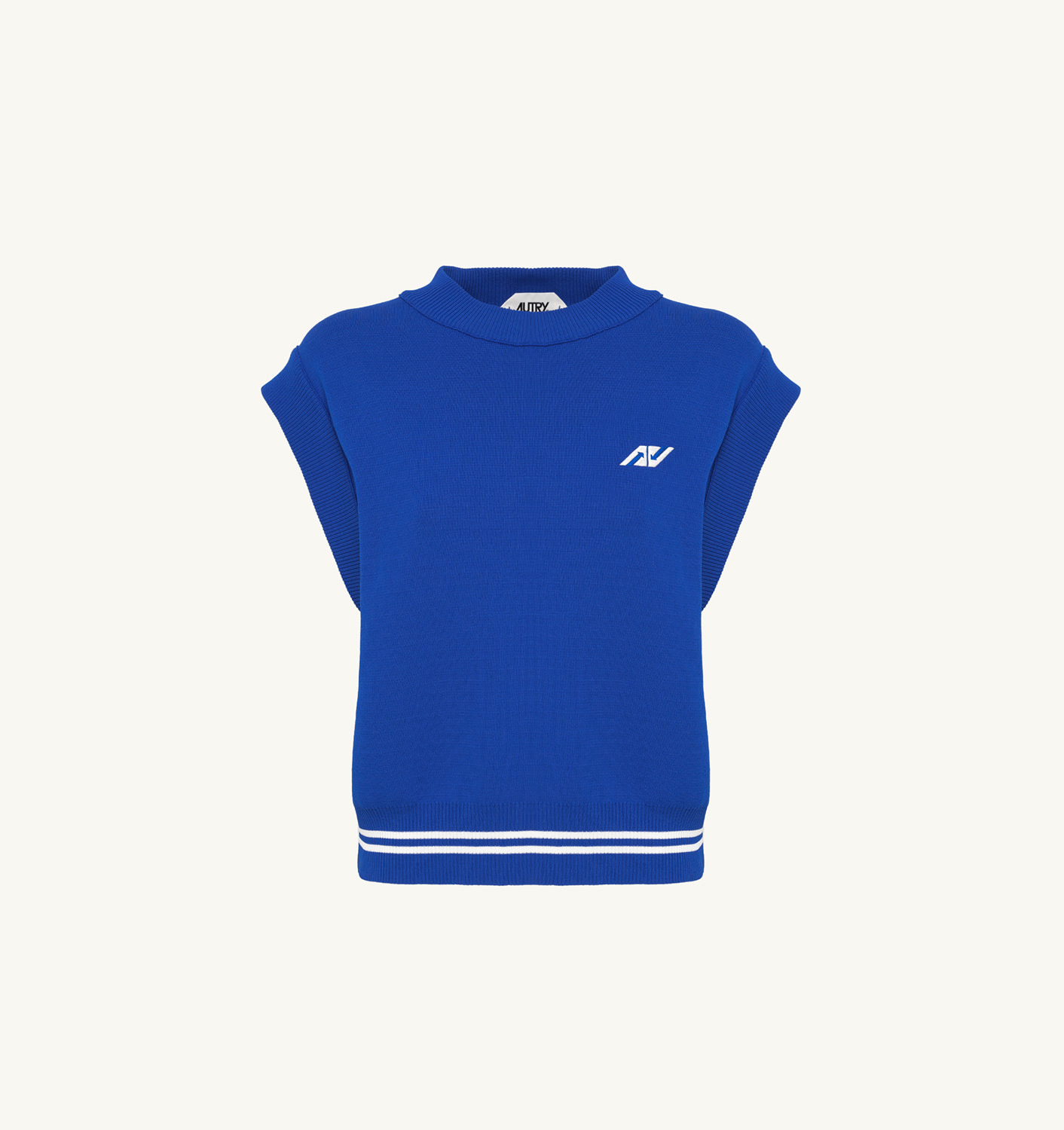 BOXY FIT VEST IN ELECTRIC BLUE VISCOSE