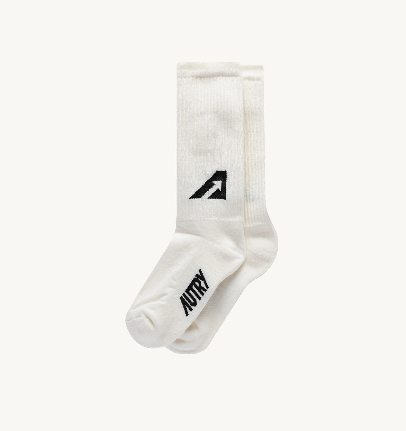 SOCKS IN WHITE AND BLACK COTTON TERRY
