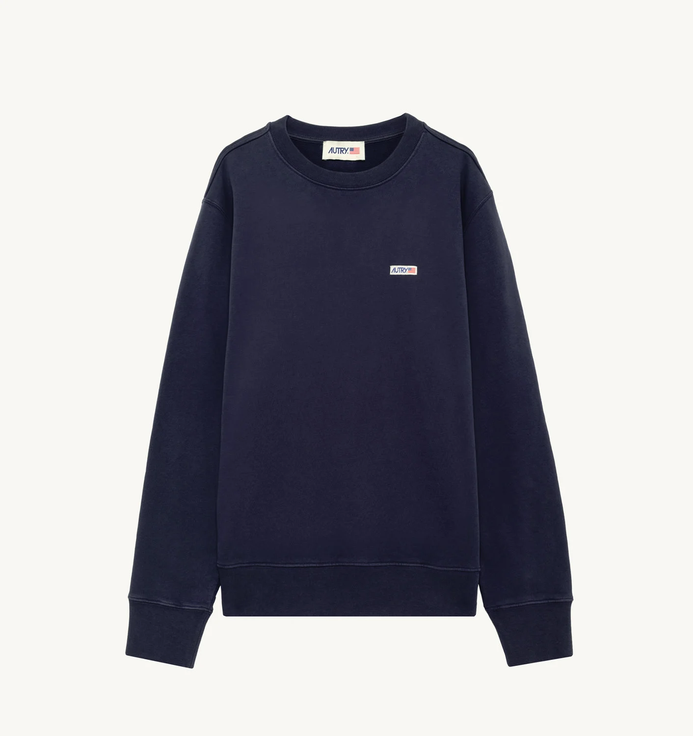 SWEATSHIRT IN BLUE JERSEY WITH LABEL