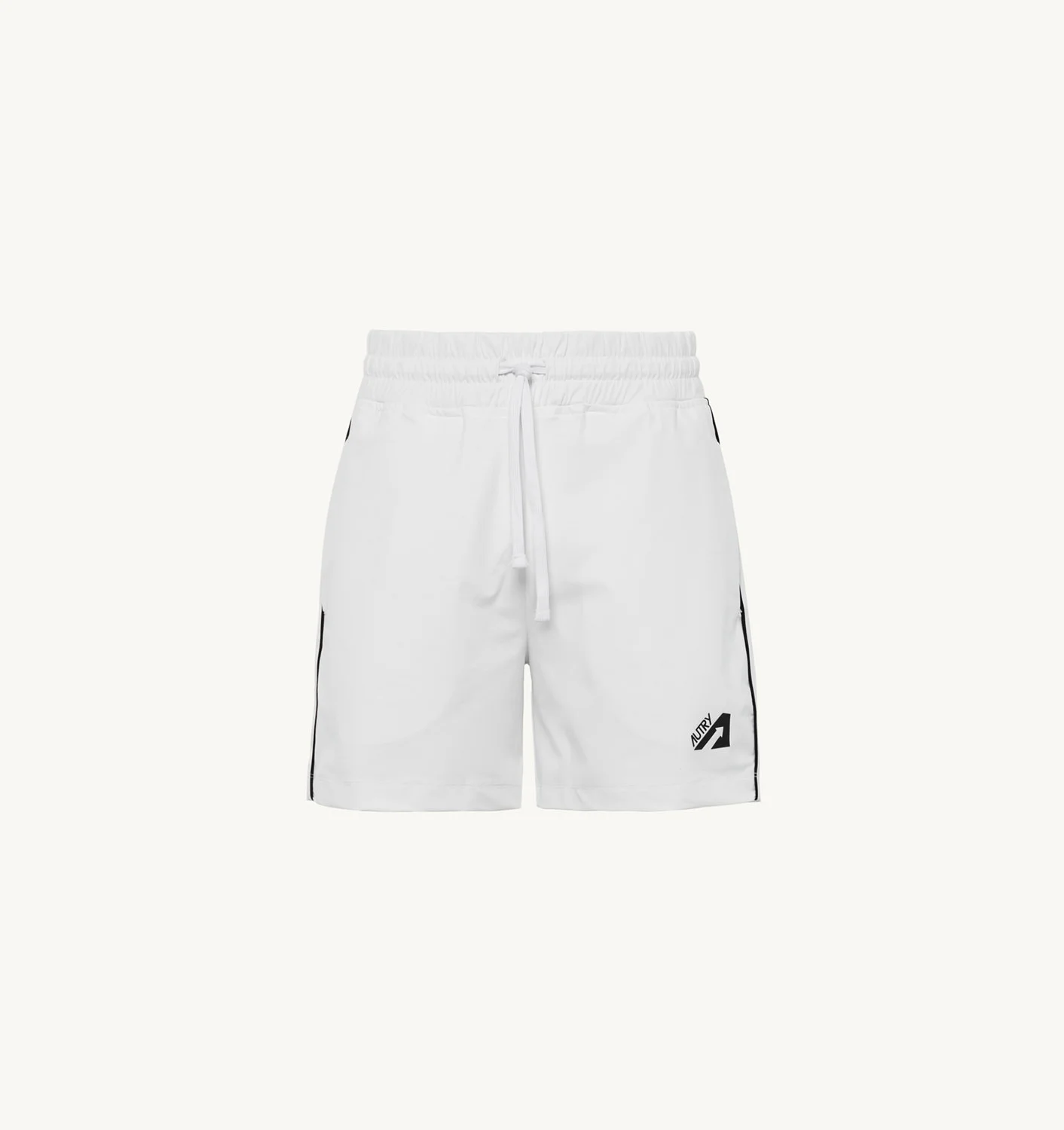 WHITE TENNIS SHORTS WITH CONTRAST PIPING